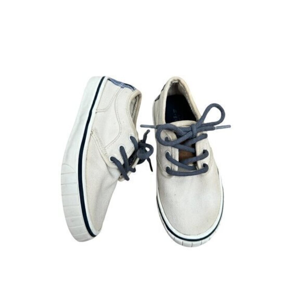 Zara Kids Beige & Blue Plaid Canvas Sneakers